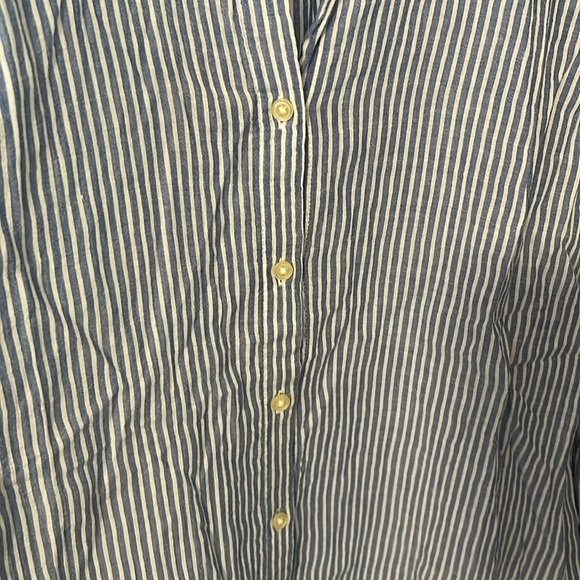 Loft breezy blue and white cotton button down for summer - Picture 5 of 5